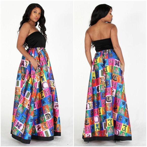 Multiprint Tube Dress - Picture 2 of 4